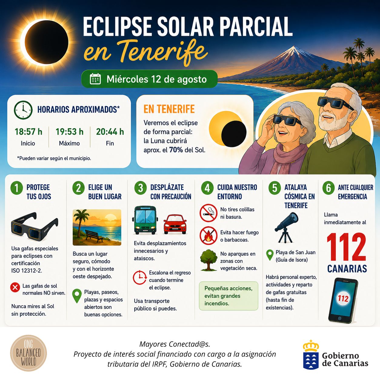 Eclipse solar en Tenerife: este miércoles miramos al cielo