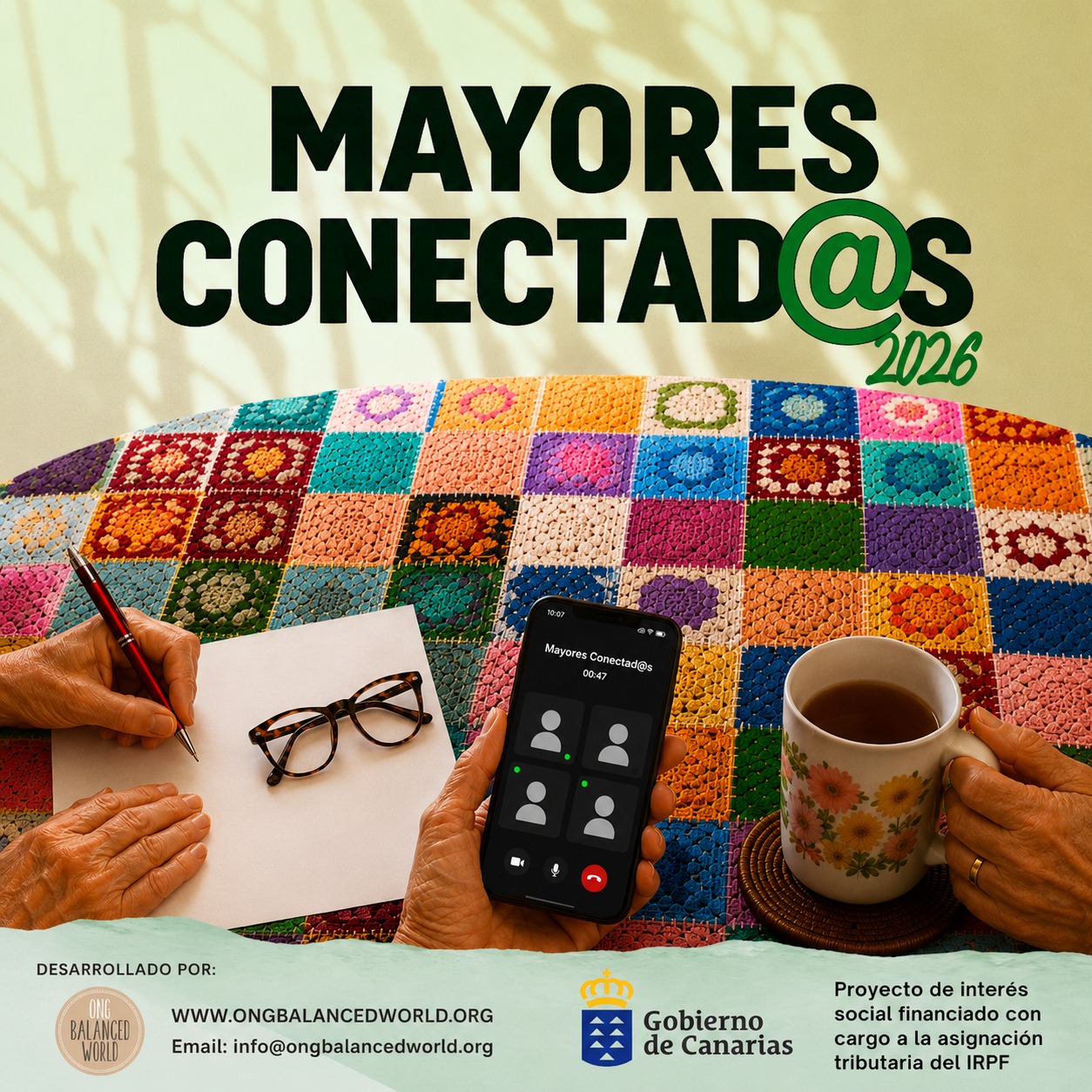 Formación digital y Apoyo psicosocial para personas mayores en Tenerife y La Gomera. Comienza una nueva edición de Mayores Conect@dos 2026