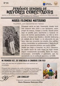 Filomena, protagonista del 4º número del Periódico Mayores Conectad@s
