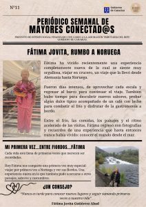 Fátima Jovita Gutiérrez Abad en el Periódico Semanal de Mayores Conectad@s Nº 11